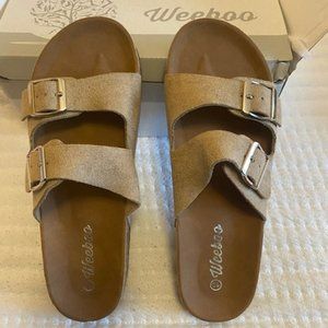 Weeboo Summer-2 Sandal Color: Taupe Suede Size 10 - NEVER WORN